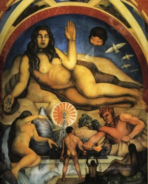 Diego Rivera Painting - la tierra liberada con los poderes de la naturaleza controlados por el hombre 1927 Diego Rivera